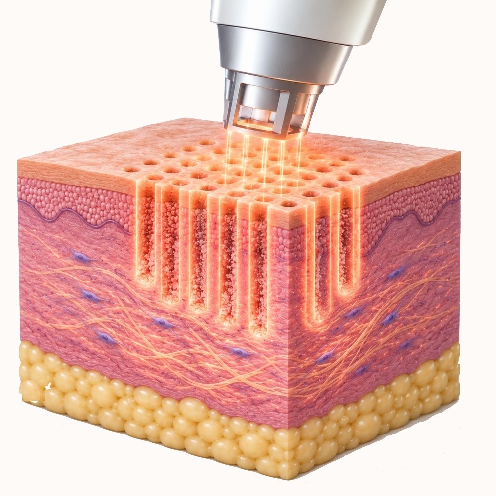 Frakčn&iacute; ablativn&iacute; CO₂ laser